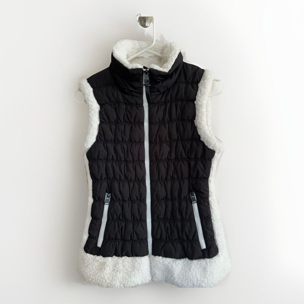 Calvin Klein Performance Quilted Sleeveless Puffer Vest Sherpa Warm Classic Sz S